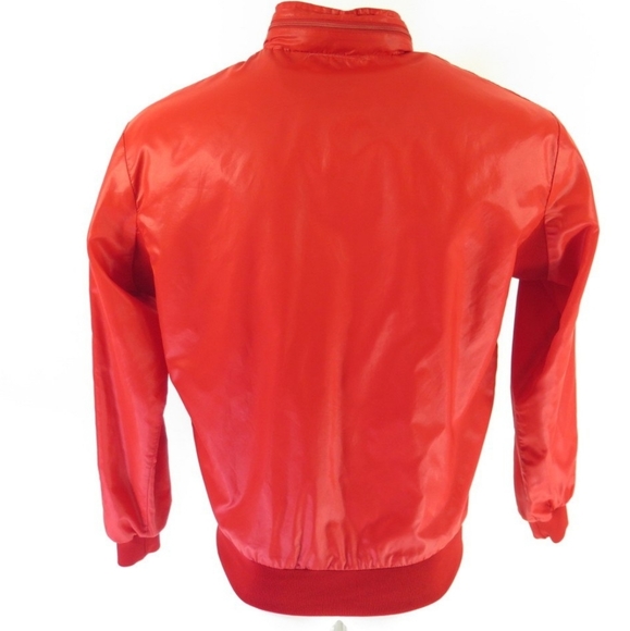 Vintage 80s Izod Lacoste Red Nylon Rain Jacket L - Picture 9 of 12